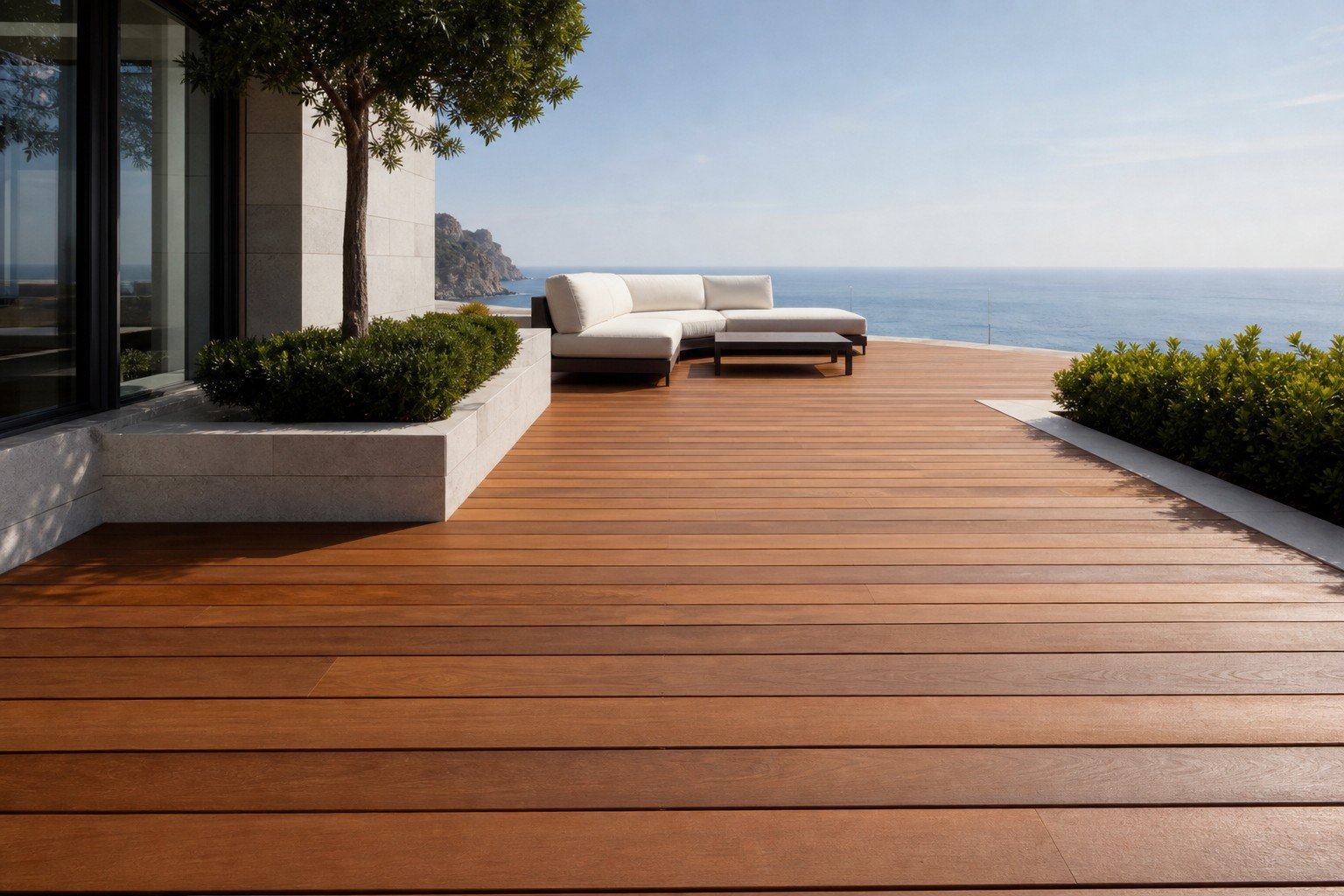 Decking de madeira premium